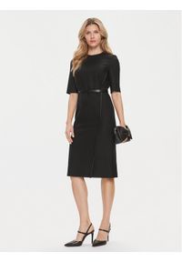 BOSS - Boss Sukienka dzianinowa Depuro 50506987 Czarny Slim Fit. Kolor: czarny. Materiał: wełna #1