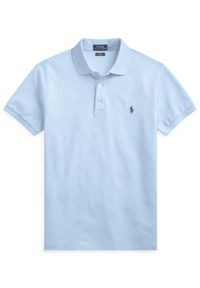Ralph Lauren - RALPH LAUREN - Koszulka Polo Slim Fit. Typ kołnierza: polo. Kolor: niebieski. Materiał: bawełna, prążkowany. Wzór: aplikacja, haft. Styl: klasyczny #4