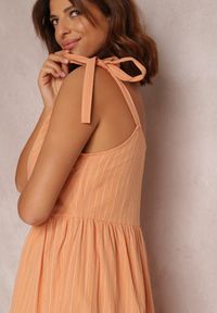 Renee - Pomarańczowa Sukienka Corirea. Kolor: pomarańczowy. Długość rękawa: na ramiączkach. Długość: mini #5