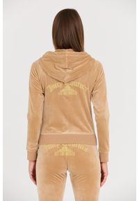 Juicy Couture - JUICY COUTURE Beżowa damska bluza Arched Metallic, Rozmiar M. Kolor: beżowy #7