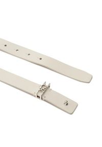 Calvin Klein Pasek Damski Re-Lock Pin 25mm Belt K60K610501 Beżowy. Kolor: beżowy. Materiał: skóra