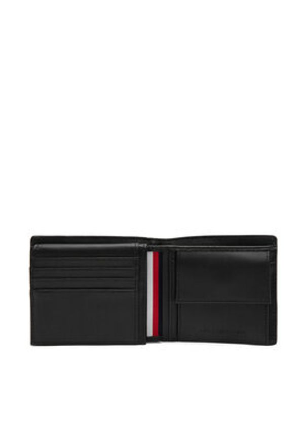 TOMMY HILFIGER - Tommy Hilfiger Portfel Th Corp Cc Flap And Coin AM0AM13246 Czarny. Kolor: czarny. Materiał: skóra