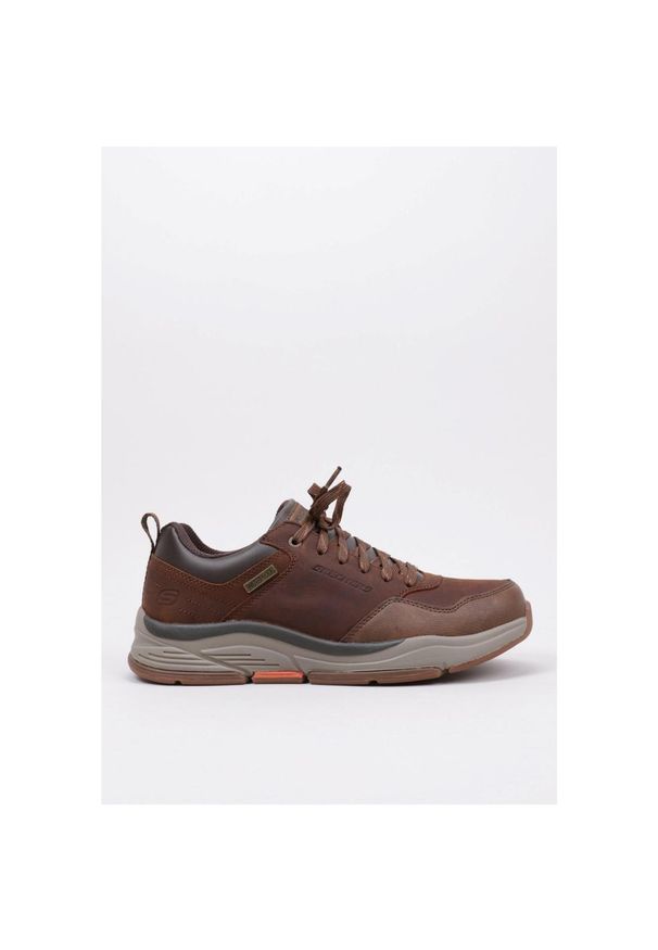 skechers - Buty SKECHERS BENGAO Brązowy. Kolor: brązowy. Materiał: tkanina, skóra