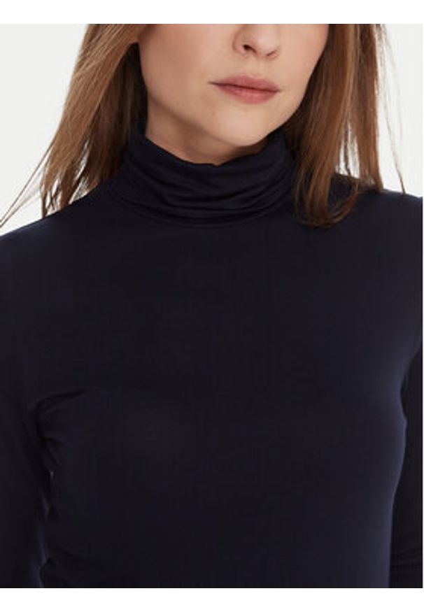 United Colors of Benetton - United Colors Of Benetton Golf 3Z12D2010 Granatowy Slim Fit. Typ kołnierza: golf. Kolor: niebieski. Materiał: wiskoza