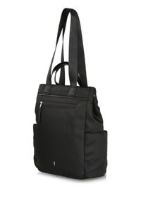 Ochnik - Czarna torebka - plecak. Kolor: czarny. Materiał: skórzane. Rodzaj torebki: na ramię #4