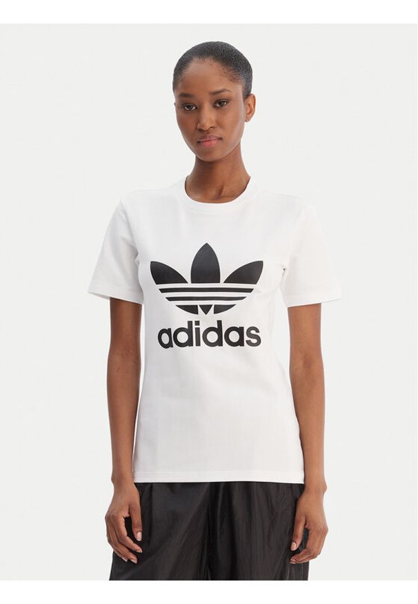 Adidas - adidas T-Shirt adicolor Classics Trefoil GN2899 Biały Regular Fit. Kolor: biały. Materiał: bawełna