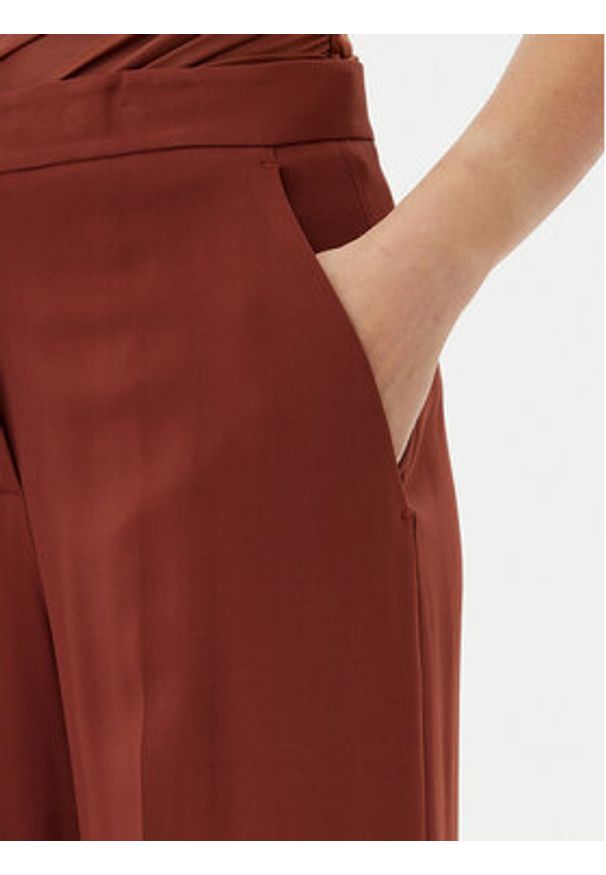 Pinko - PINKO Spodnie materiałowe Pergamino 100331 A213 Brązowy Regular Fit. Kolor: brązowy. Materiał: wiskoza