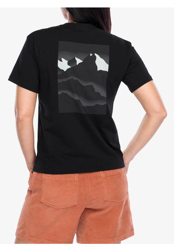 Koszulka bawełniana damska Black Diamond Mountainscape SS Tee. Kolor: czarny. Materiał: bawełna
