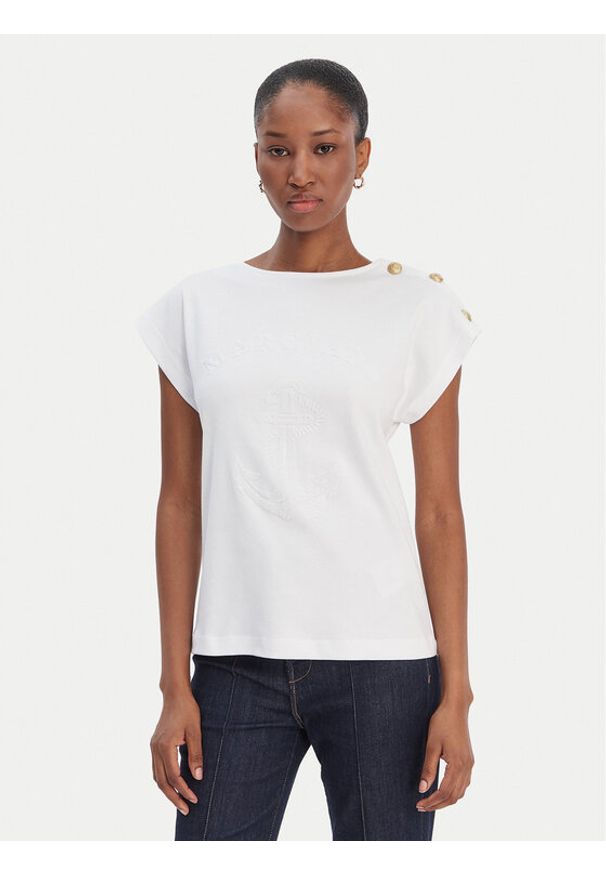 Marciano Guess T-Shirt 6RGI03 6362A Biały Regular Fit. Kolor: biały. Materiał: bawełna