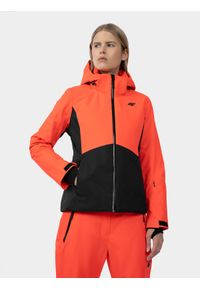 4f - Kurtka narciarska 4FPRO membrana DERMIZAX® 20 000 damska. Kolor: czerwony. Materiał: materiał, poliester, mesh. Technologia: Dermizax. Sezon: zima. Sport: narciarstwo #1