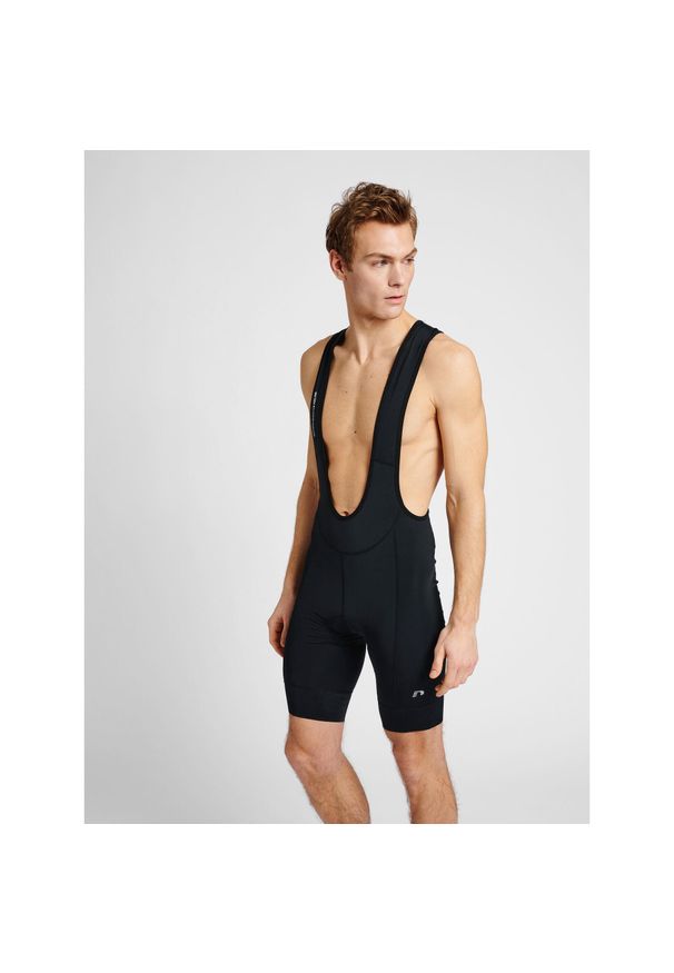 NewLine - Szorty Newline Core Panel. Kolor: czarny. Materiał: skóra, dzianina. Sport: kolarstwo