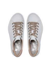 Rieker Sneakersy L88W2-80 Biały. Kolor: biały. Materiał: skóra