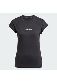 Adidas - Koszulka Essentials Linear Cotton. Kolor: biały, wielokolorowy, czarny. Materiał: bawełna. Sport: fitness #2