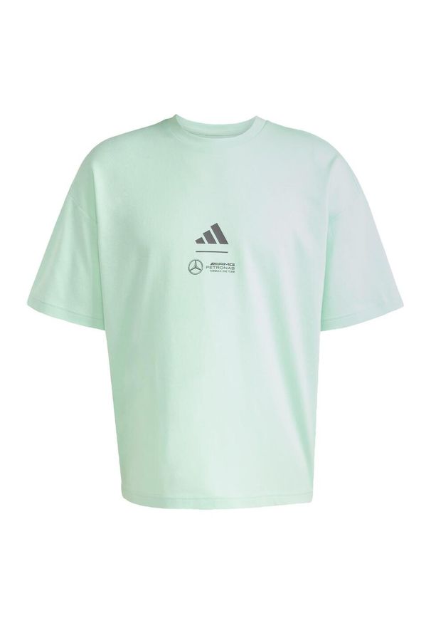 Adidas - Koszulka Mercedes - AMG Petronas Formula One Team Premium Woven. Kolor: zielony, fioletowy, wielokolorowy. Materiał: materiał. Sport: fitness