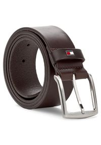 TOMMY HILFIGER - Tommy Hilfiger Pasek Męski New Denton Belt 4.0 E367863162 Brązowy. Kolor: brązowy. Materiał: skóra