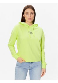 Tommy Jeans Bluza Essential Logo DW0DW15410 Zielony Boxy Fit. Kolor: zielony. Materiał: bawełna, syntetyk #1