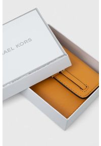 MICHAEL Michael Kors portfel skórzany damski kolor żółty. Kolor: żółty. Materiał: skóra #3
