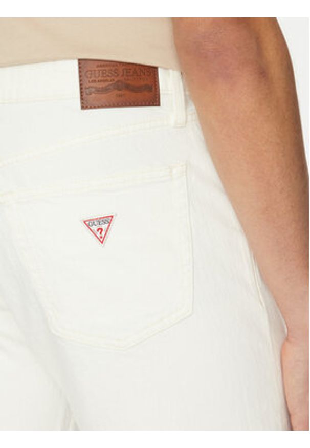 Guess Jeans Jeansy M5GA1B D5OC1 Beżowy Straight Fit. Kolor: beżowy