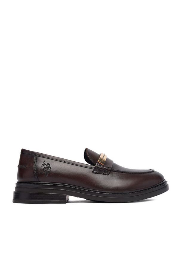 U.S. Polo Assn. Loafersy EO-ALYA001W/6L1 Brązowy ciemny. Kolor: brązowy. Materiał: skóra