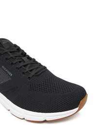 TOMMY HILFIGER - Tommy Hilfiger Sneakersy Modern Comfort Run Knit FM0FM05524 Czarny. Kolor: czarny. Materiał: materiał. Sport: bieganie #3