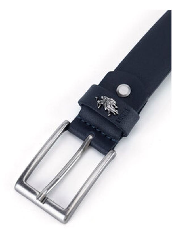 U.S. Polo Assn. Pasek AIUXT2375MHN Granatowy. Kolor: niebieski. Materiał: skóra