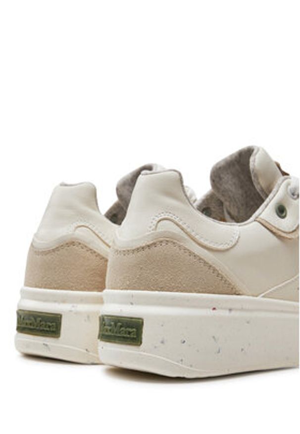 Max Mara Sneakersy 24247660516 Biały. Kolor: biały. Materiał: skóra