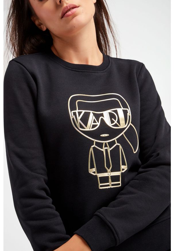 Karl Lagerfeld - BLUZA KARL LAGERFELD. Materiał: guma. Długość rękawa: długi rękaw. Długość: długie. Wzór: nadruk