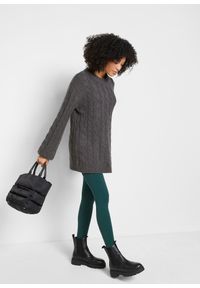 bonprix - Legginsy (2 pary). Kolor: czerwony. Materiał: bawełna. Długość: długie #3