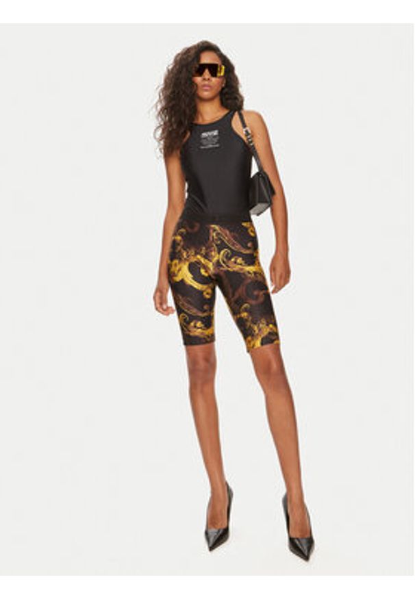 Versace Jeans Couture Body 76HAM231 Czarny Slim Fit. Kolor: czarny. Materiał: syntetyk