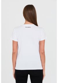 Karl Lagerfeld - KARL LAGERFELD Biały damski t-shirt Ikonik 2.0, Rozmiar S. Kolor: biały. Materiał: bawełna #5