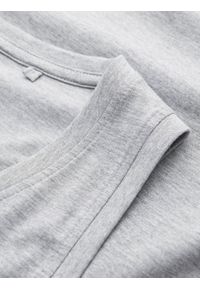 Ombre Clothing - Męska bawełniana koszulka tank top BASIC – szary melanż V2 - Rozmiar: L. Okazja: na co dzień. Kolor: szary. Materiał: bawełna. Długość rękawa: na ramiączkach. Wzór: melanż. Sezon: lato. Styl: sportowy, casual, elegancki #4