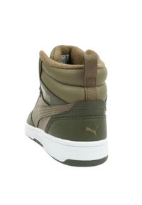 Puma - Buty Za Kostkę Ze Skóry Ekologicznej Womens/Ladies Rebound V6. Wysokość cholewki: za kostkę. Kolor: zielony. Materiał: skóra ekologiczna. Styl: sportowy