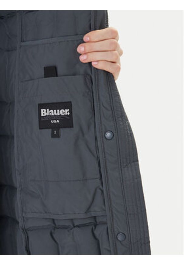 Blauer Kurtka puchowa Impermeabile 25WBLDK03230 Szary Regular Fit. Kolor: szary. Materiał: syntetyk