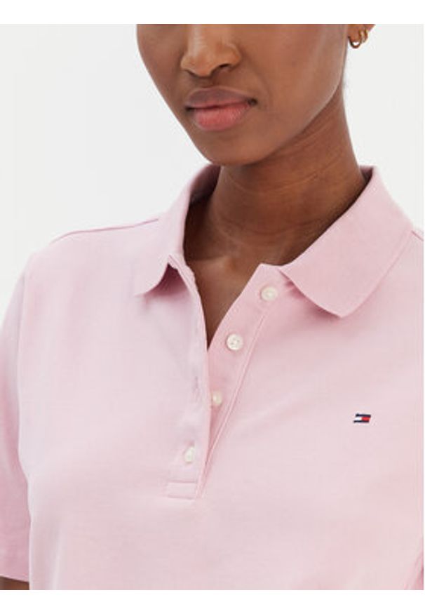 TOMMY HILFIGER - Tommy Hilfiger Polo 1985 WW0WW43224 Różowy Regular Fit. Typ kołnierza: polo. Kolor: różowy. Materiał: bawełna