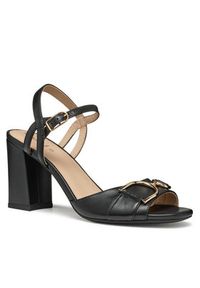 Geox Sandały D New Eraklia 80 D55RPA 000TU C9999 Czarny. Kolor: czarny. Materiał: skóra