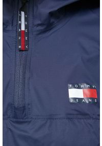Tommy Jeans kurtka damska kolor granatowy przejściowa oversize. Typ kołnierza: kaptur. Kolor: niebieski. Materiał: poliamid. Długość: krótkie #4