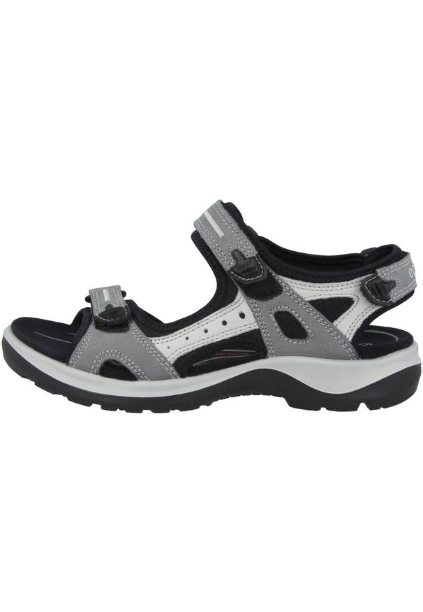 ecco - Buty do chodzenia damskie Ecco Offroad Titanium. Zapięcie: rzepy. Kolor: szary. Materiał: guma, tkanina. Sport: turystyka piesza