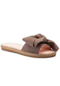 Manebi Espadryle Sandals With Bow K 1.9 J0 Brązowy. Kolor: brązowy. Materiał: zamsz, skóra #8