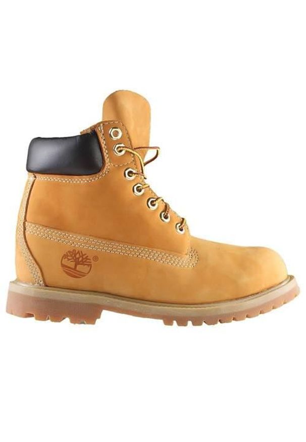 Buty do chodzenia dla dzieci Timberland 6 IN Prem. Wysokość cholewki: za kostkę. Zapięcie: sznurówki. Kolor: żółty. Materiał: syntetyk, skóra, materiał. Szerokość cholewki: normalna. Sport: turystyka piesza