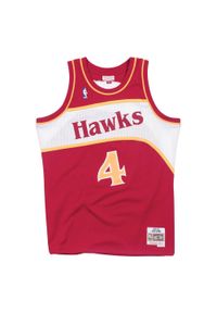 Koszulka Mitchell & Ness Atlanta Hawks 1986/87. Kolor: czerwony, wielokolorowy, biały. Sport: koszykówka #1