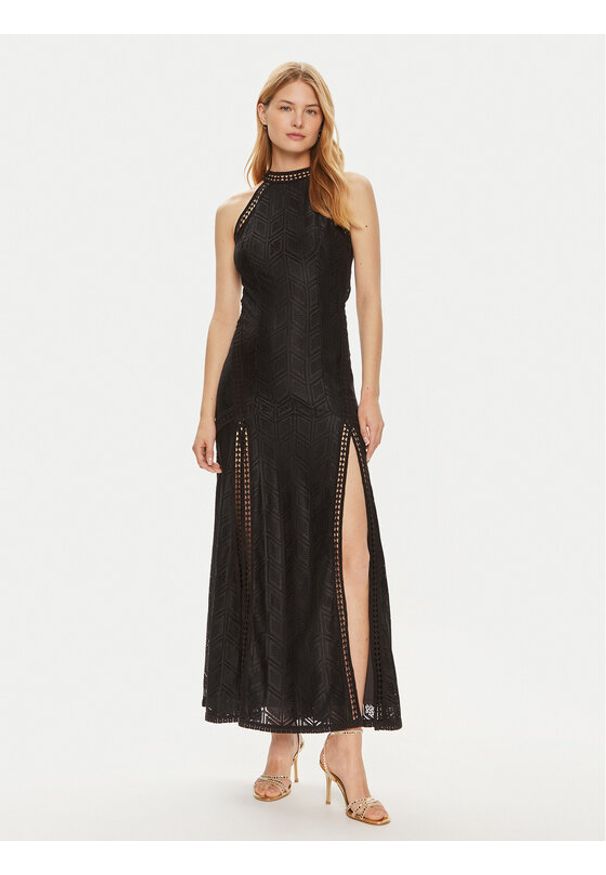 Guess Sukienka wieczorowa W2YK96 K3I20 Czarny Regular Fit. Kolor: czarny. Materiał: syntetyk. Styl: wizytowy