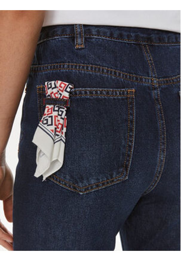 Gaudi Jeansy 411BD26020 Granatowy Slim Fit. Kolor: niebieski