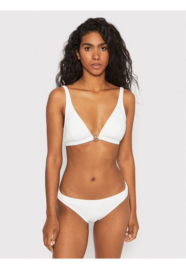 Góra od bikini MICHAEL Michael Kors. Kolor: biały. Materiał: syntetyk