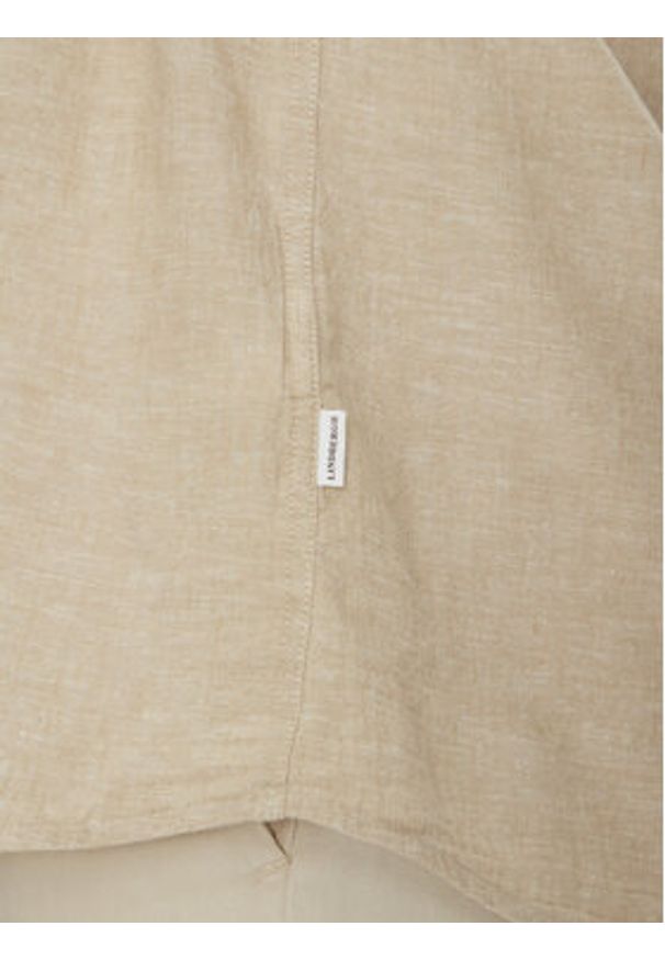 Lindbergh Koszula 30-203344B Beżowy Relaxed Fit. Kolor: beżowy. Materiał: bawełna