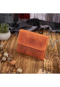 Zestaw damski PAOLO PERUZZI ZUP-64-OR pomarańczowy. Kolor: pomarańczowy. Materiał: skóra #1