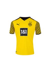 Koszulka piłkarska Puma Dortmund Home 21/22 dla dzieci. Materiał: żakard, tkanina. Sport: piłka nożna