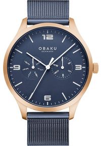 Zegarek OBAKU Zegarek męski Obaku Denmark V249GMVLML niebieski. Kolor: niebieski #1