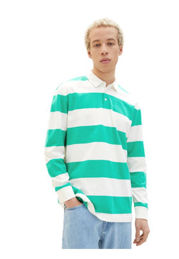 Tom Tailor Denim Polo 1035281 Zielony. Typ kołnierza: polo. Kolor: zielony. Materiał: bawełna, denim