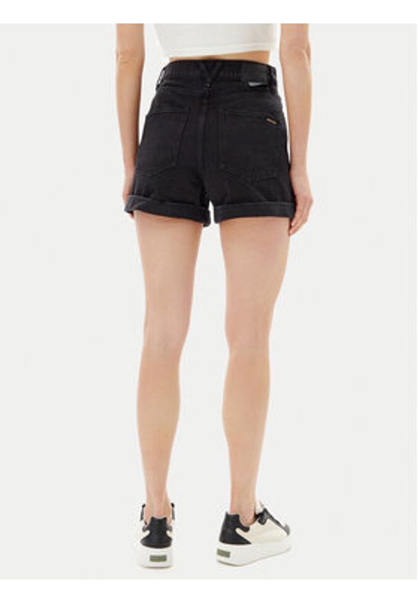 Volcom Szorty jeansowe Weelow B2012300 Czarny Slim Fit. Kolor: czarny. Materiał: bawełna
