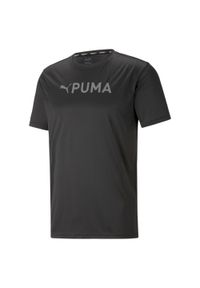 Puma - Koszulka fitness męska PUMA Fit Logo Cf Graphic. Kolor: czarny. Sport: fitness #1
